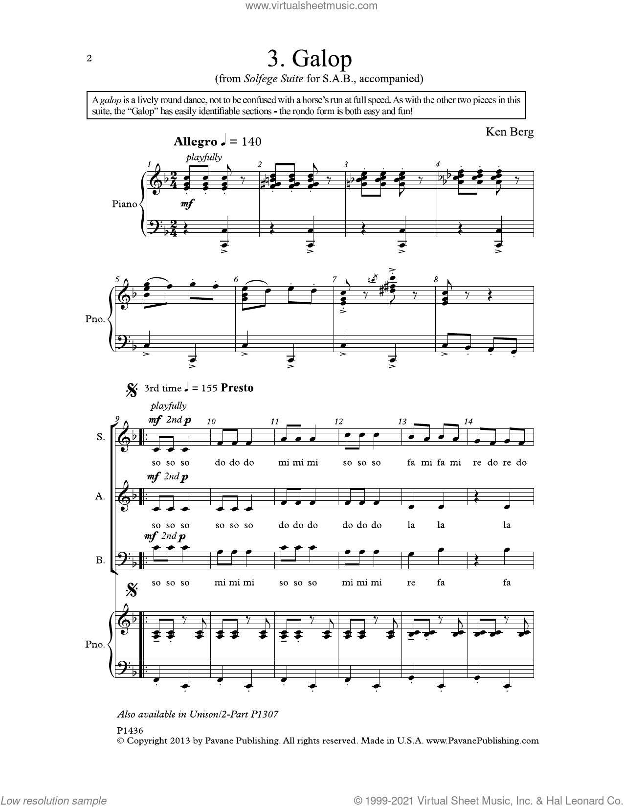 Galop (from "Solfege Suite")