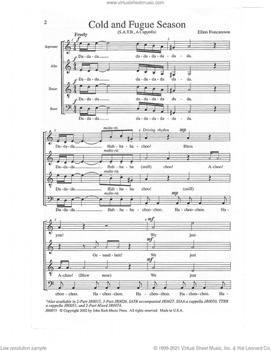 Cold and Fugue Season (arr. Ellen Foncannon)