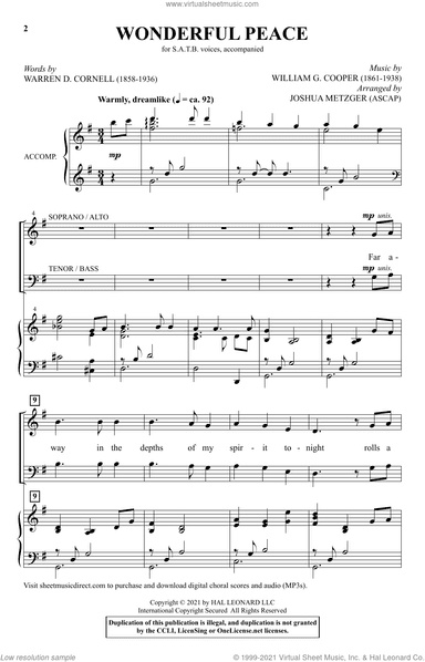 Wonderful Peace (arr. Joshua Metzger)