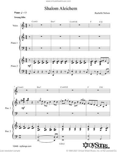 Shalom Aleichem (for 2 Pianos)