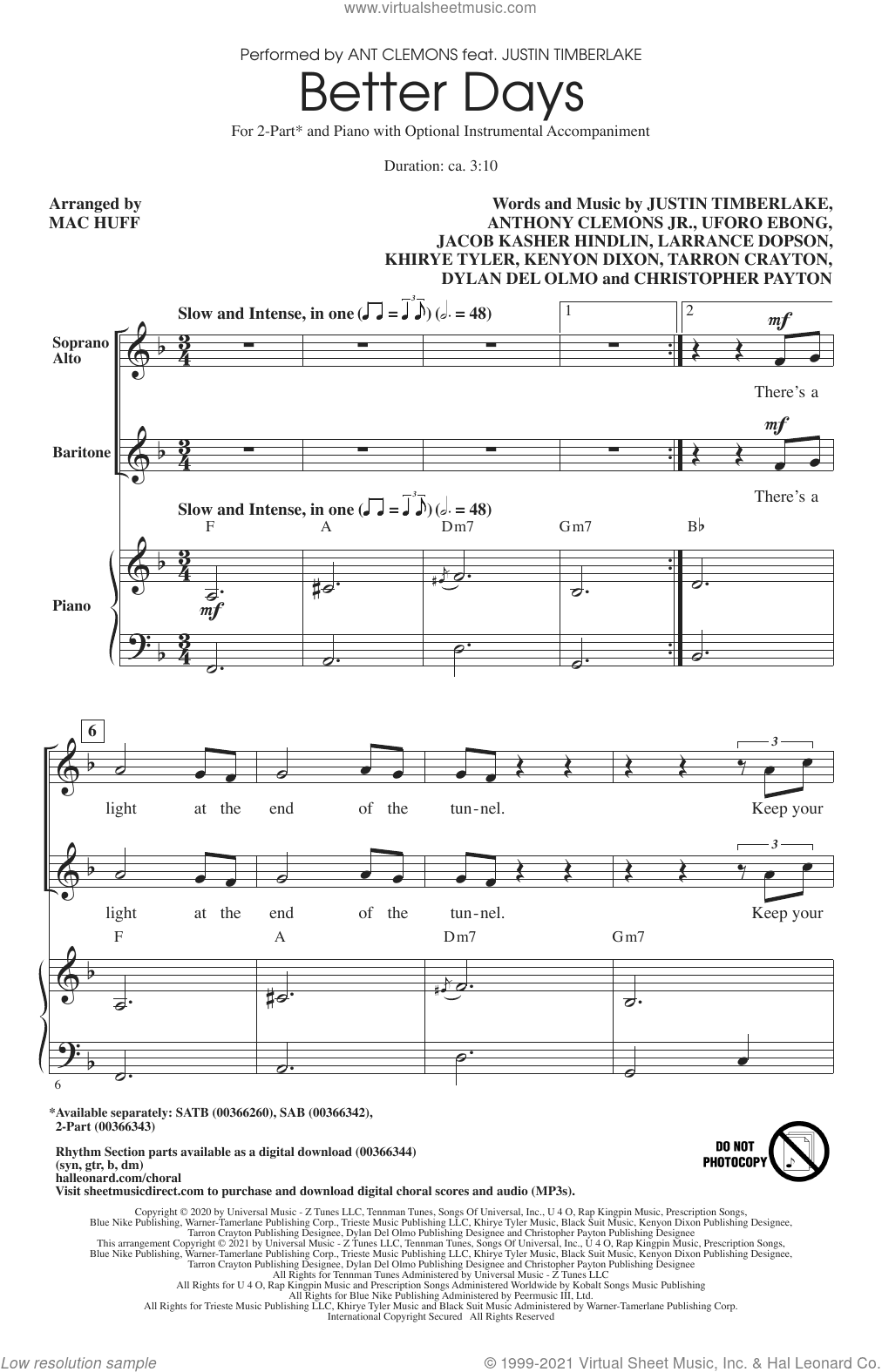 Better Days (arr. Mac Huff)
