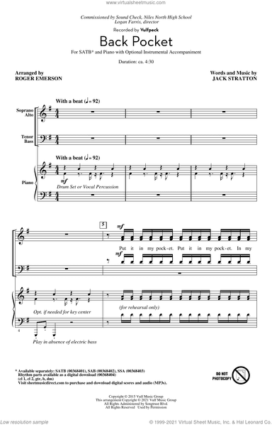 Back Pocket (arr. Roger Emerson)
