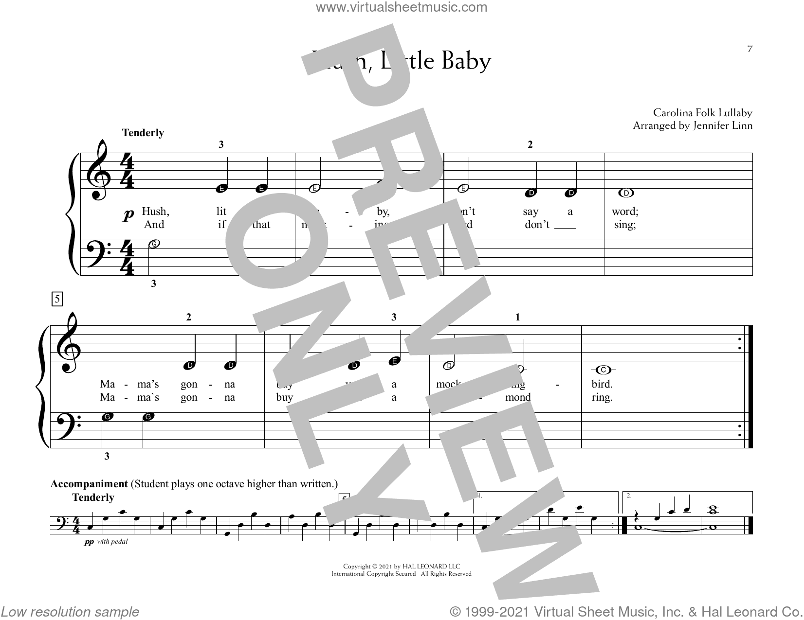 Hush Little Baby (arr. Jennifer Linn)