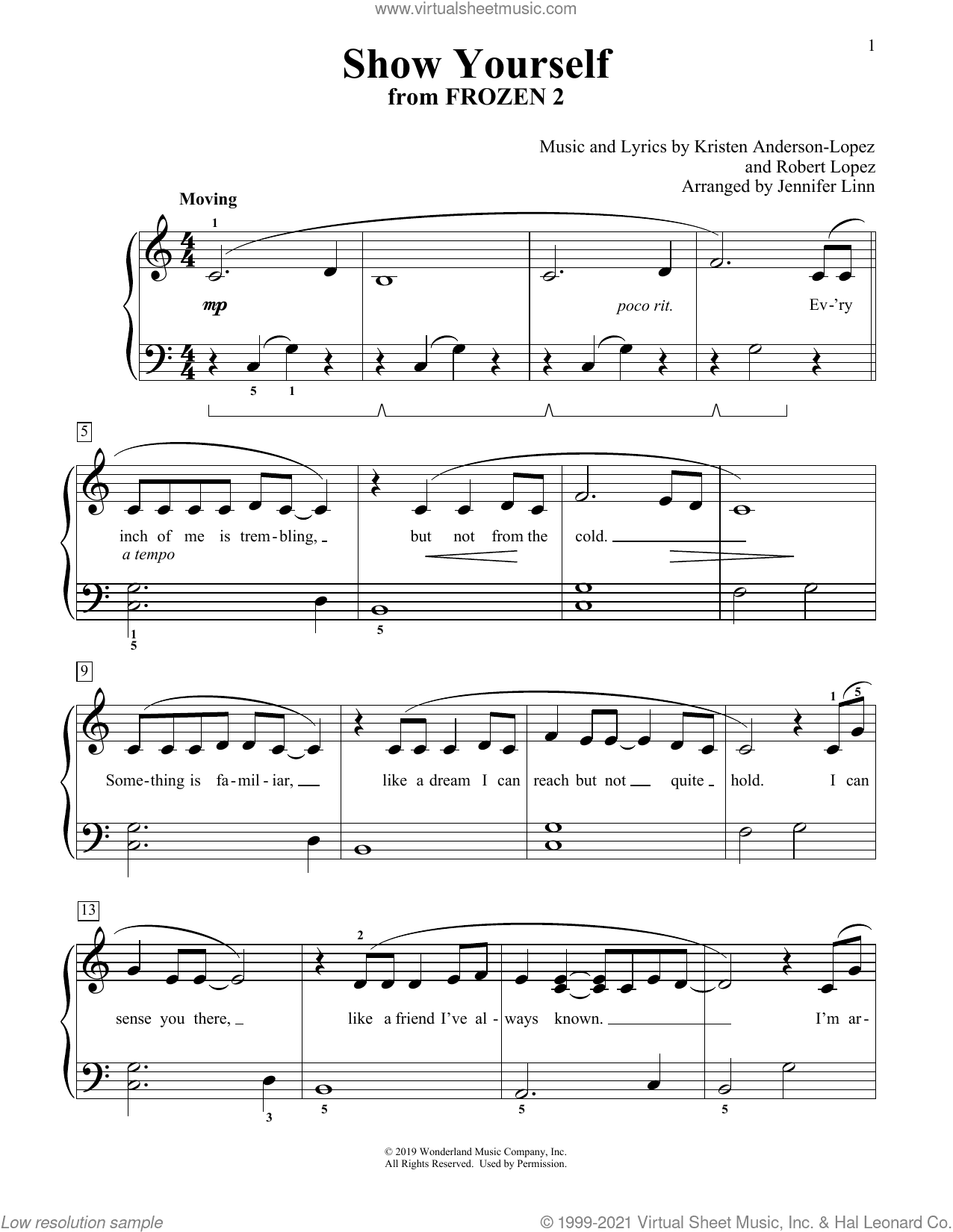 Show Yourself (from Disney's Frozen 2) (arr. Jennifer Linn)