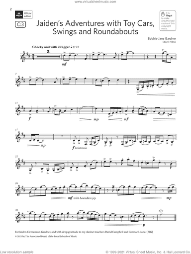 Jaiden's Adventures with Toy Cars, Swings and Roundabouts (G3 C3 ABRSM Clarinet syllabus from 2022)