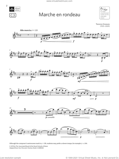 Marche en rondeau (Grade 6 List C3 from the ABRSM Clarinet syllabus from 2022)