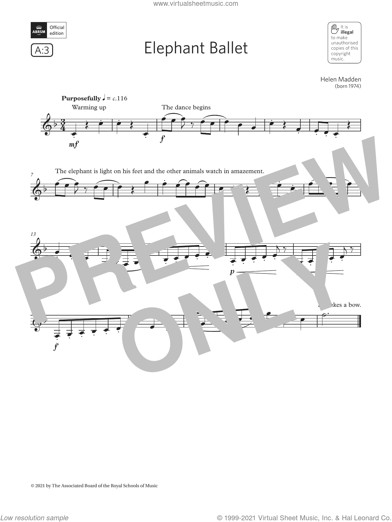 Elephant Ballet (Grade 2 List A3 from the ABRSM Clarinet syllabus from 2022)