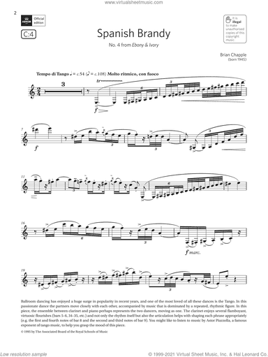 Spanish Brandy (No4 from Ebony and Ivory)(Grade 6 List C4 from the ABRSM Clarinet syllabus from 2022)