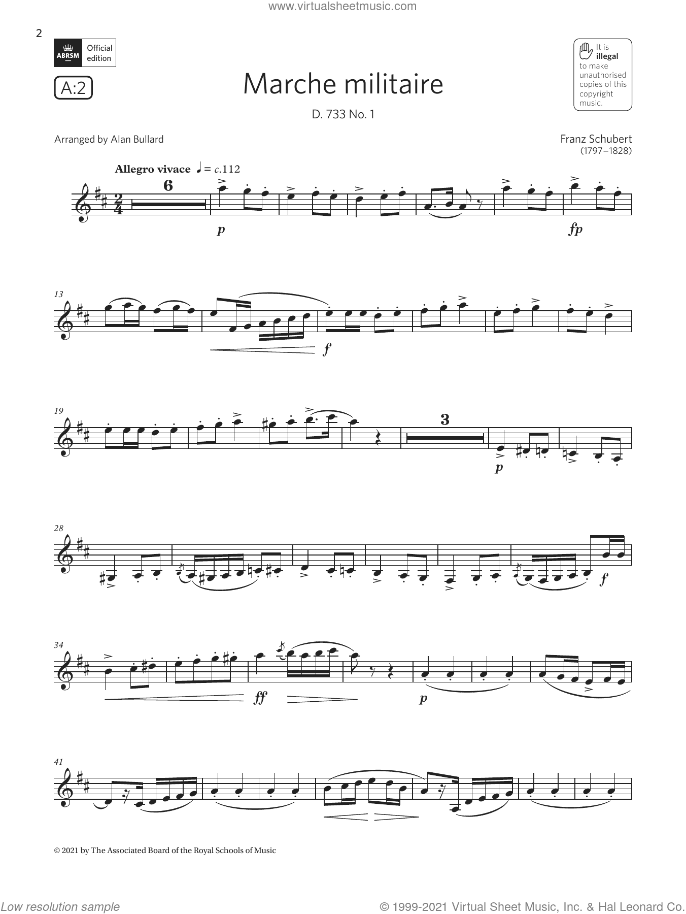 Marche militaire, D. 733 No. 1  (Grade 5 List A2 from the ABRSM Clarinet syllabus from 2022)