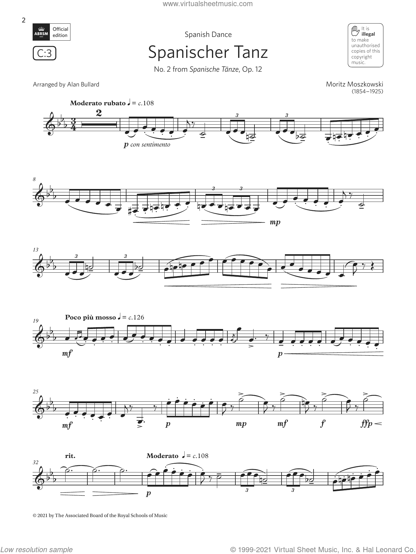 Spanischer Tanz (from Spanische Tanze) (Grade 5 List C3 from the ABRSM Clarinet syllabus from 2022)
