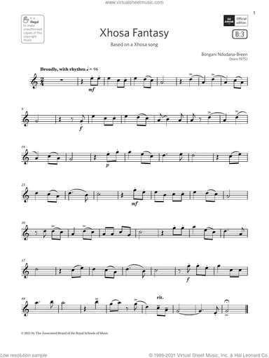 Xhosa Fantasy (Grade 2 List B3 from the ABRSM Saxophone syllabus from 2022)