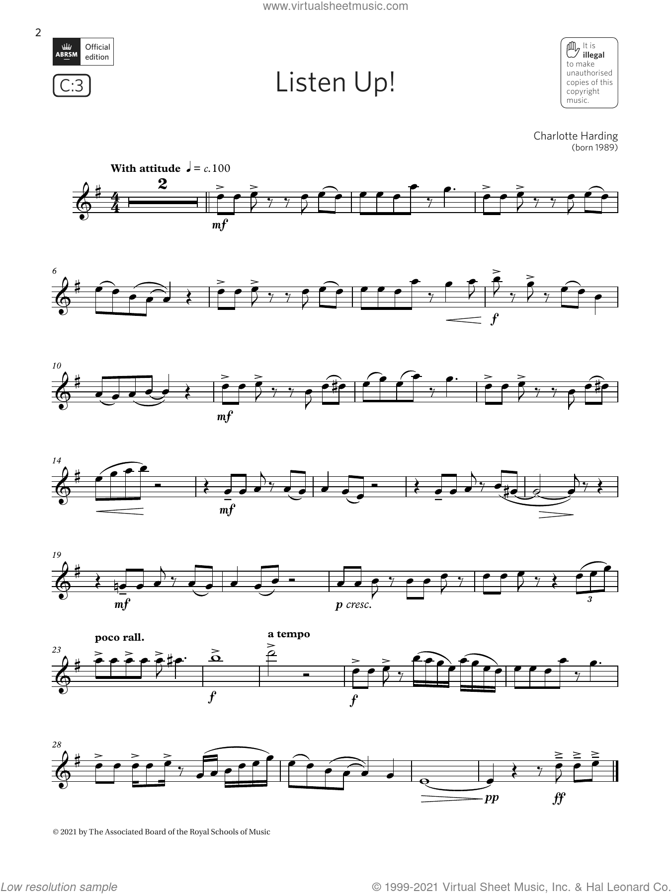 Listen Up! (Grade 3 List C3 from the ABRSM Saxophone syllabus from 2022)