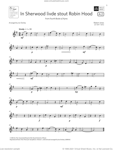 In Sherwood livde stout Robin Hood (Grade 2 List A2 from the ABRSM Saxophone syllabus from 2022)