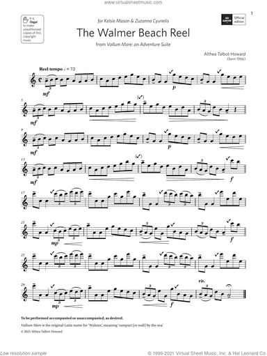 The Walmer Beach Reel (Grade 4 List C9 from the ABRSM Treble Recorder syllabus from 2022)
