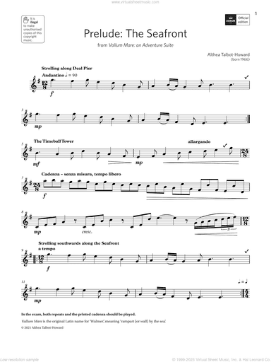 Prelude: The Seafront (Grade 5 List B8 from the ABRSM Descant Recorder syllabus from 2022)