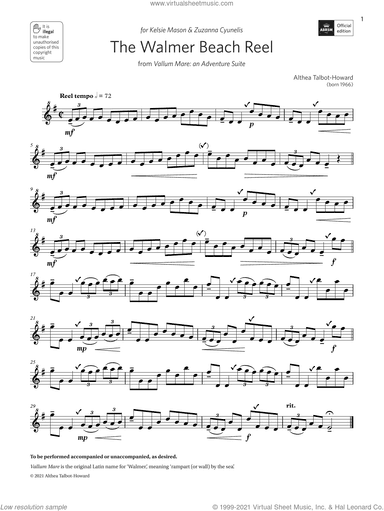 The Walmer Beach Reel (Grade 4 List C9 from the ABRSM Descant Recorder syllabus from 2022)