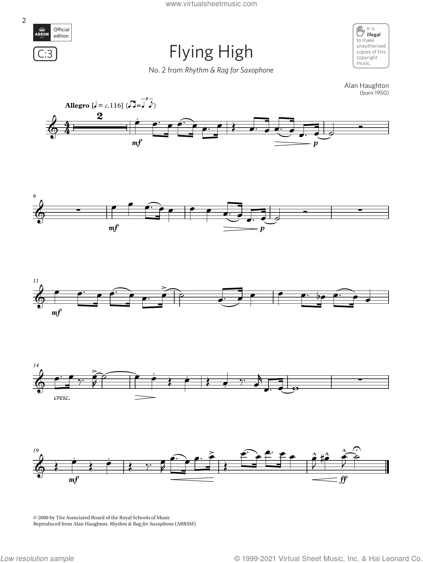 Flying High (No. 2 from Rhythm and Rag) (Grade 2 List C3 from the ABRSM Saxophone syllabus from 2022)