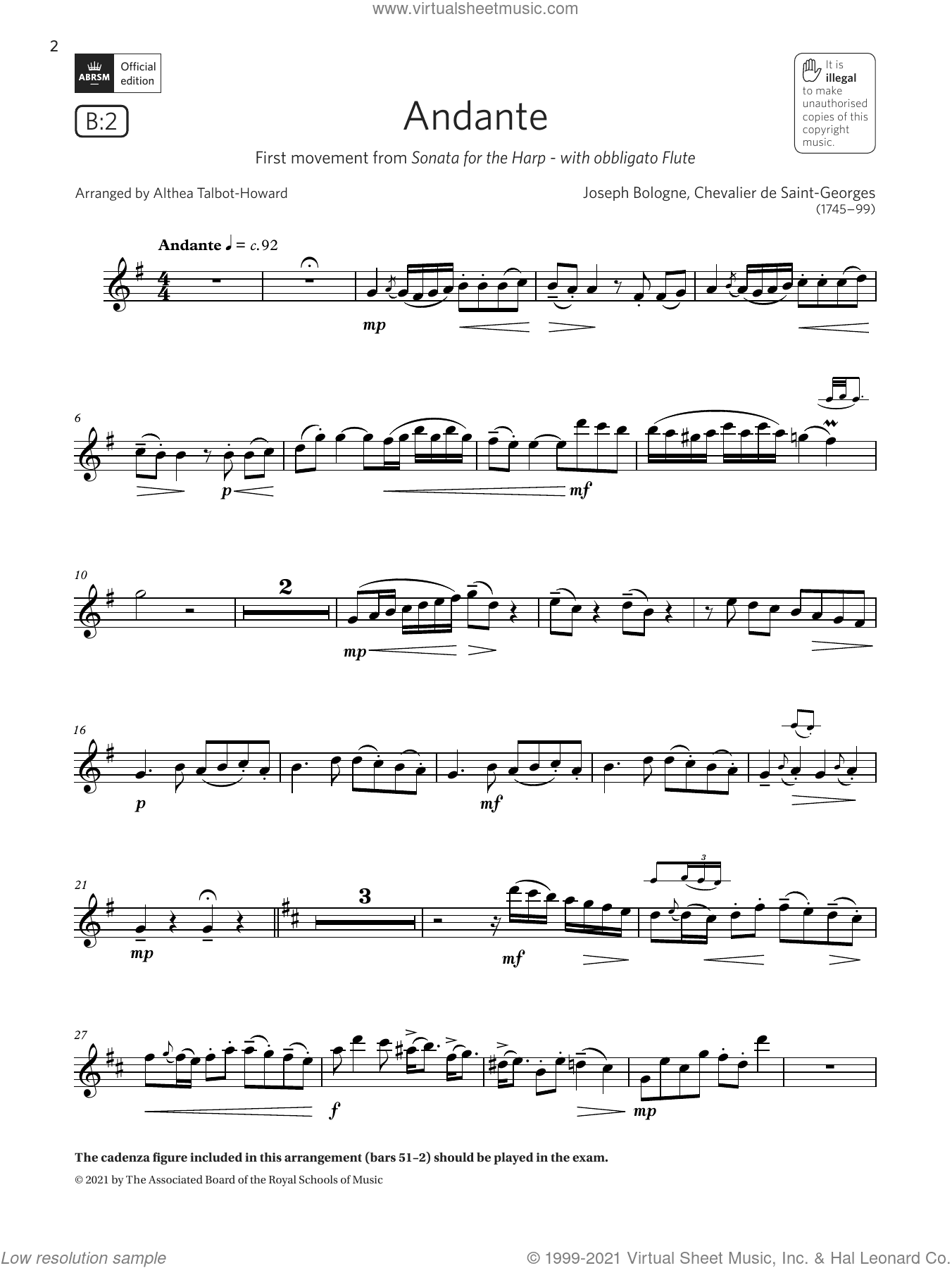 Andante (from Sonata for the Harp) (Grade 5 List B2 from the ABRSM Saxophone syllabus from 2022)