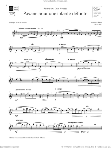 Pavane pour une infante defunte  (Grade 3 List B2 from the ABRSM Saxophone syllabus from 2022)