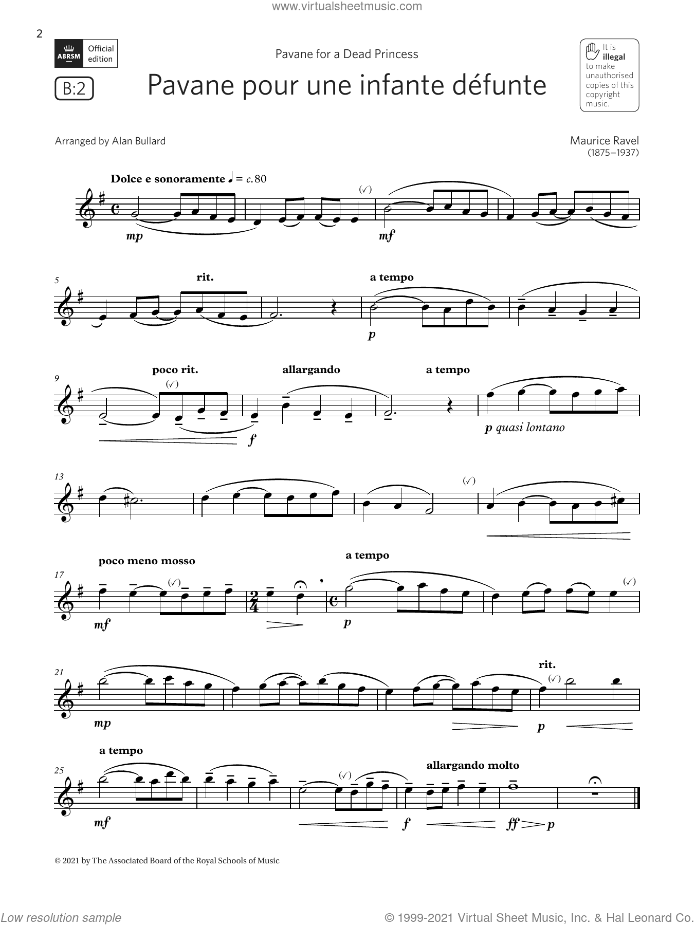 Pavane pour une infante defunte  (Grade 3 List B2 from the ABRSM Saxophone syllabus from 2022)