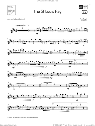 The St Louis Rag  (Grade 3 List C2 from the ABRSM Flute syllabus from 2022)