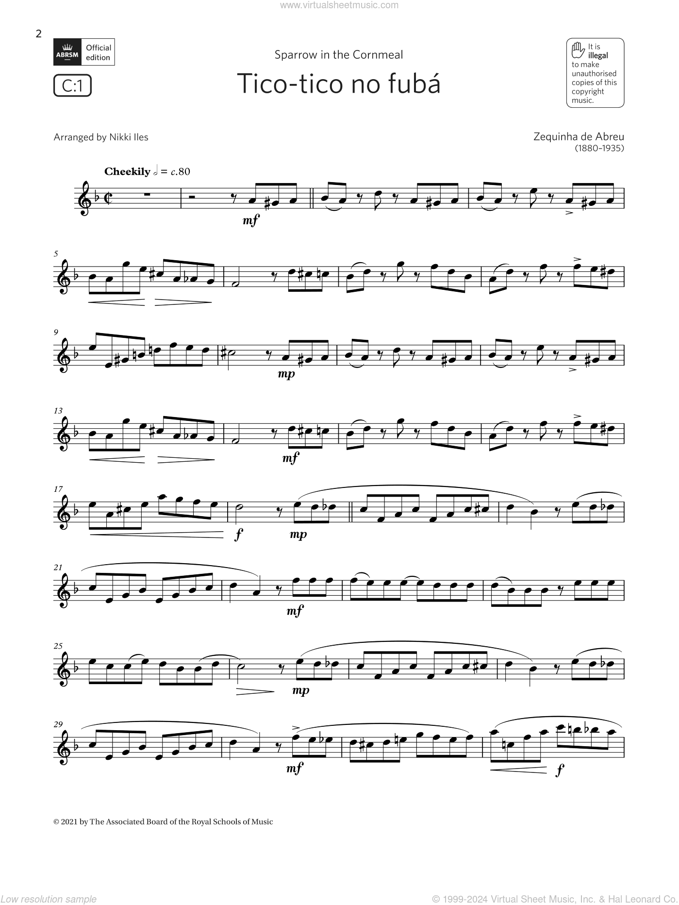 Tico-tico no fuba  (Grade 5 List C1 from the ABRSM Flute syllabus from 2022)
