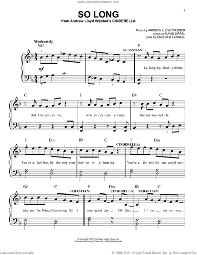 So Long (from Andrew Lloyd Webber's Cinderella)