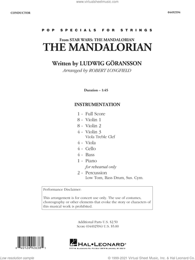 The Mandalorian (arr. Robert Longfield) (COMPLETE)
