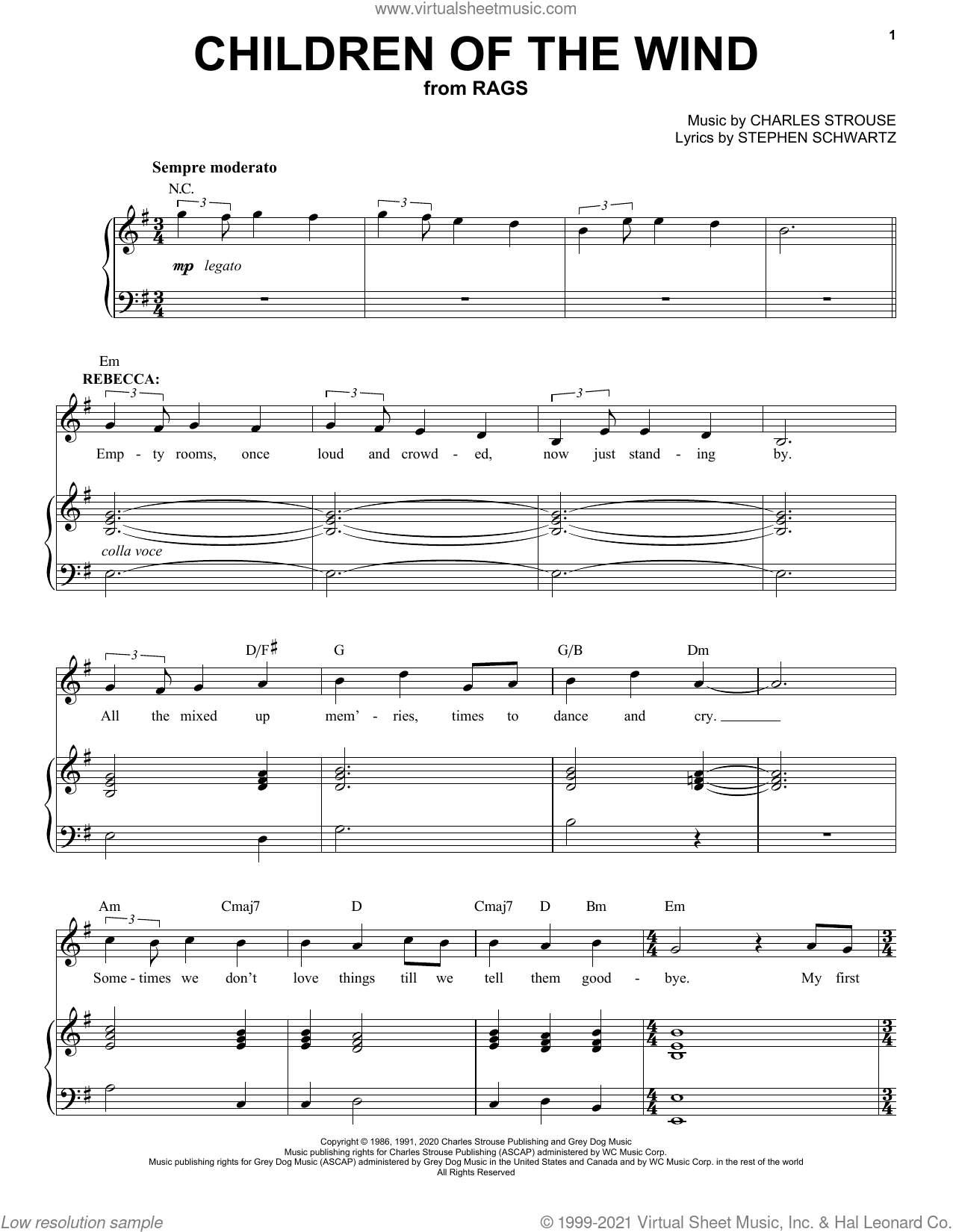 Children Of The Wind (from Rags: The Musical)