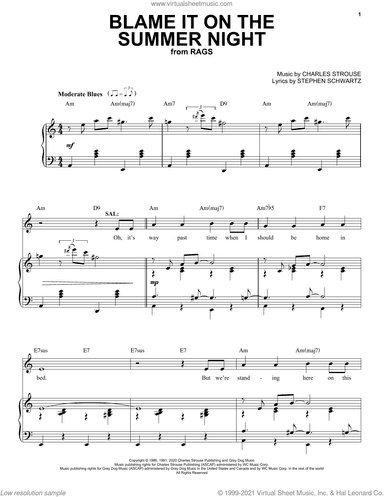 Blame It On The Summer Night (from Rags: The Musical)