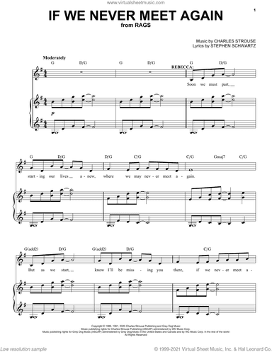 If We Never Meet Again (from Rags: The Musical)