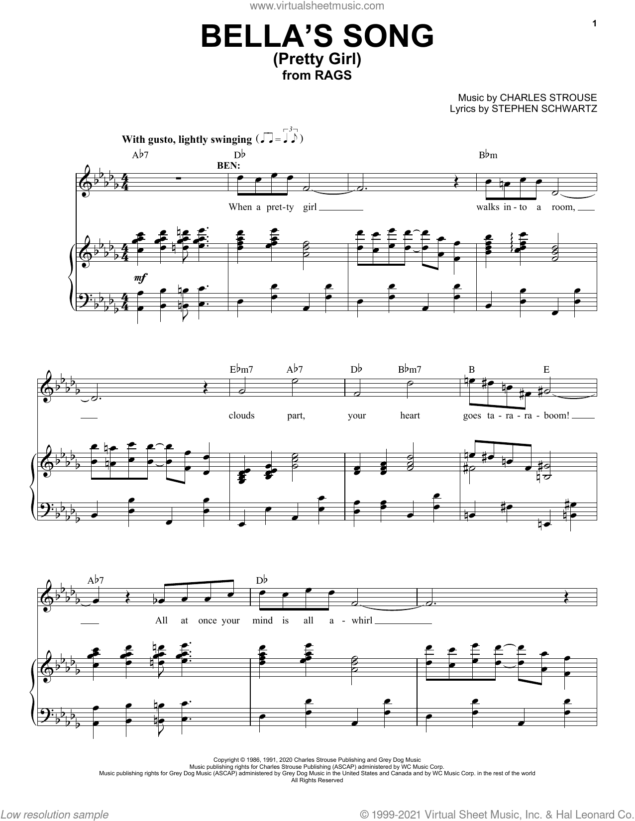 Bella's Song (Pretty Girl) (from Rags: The Musical)