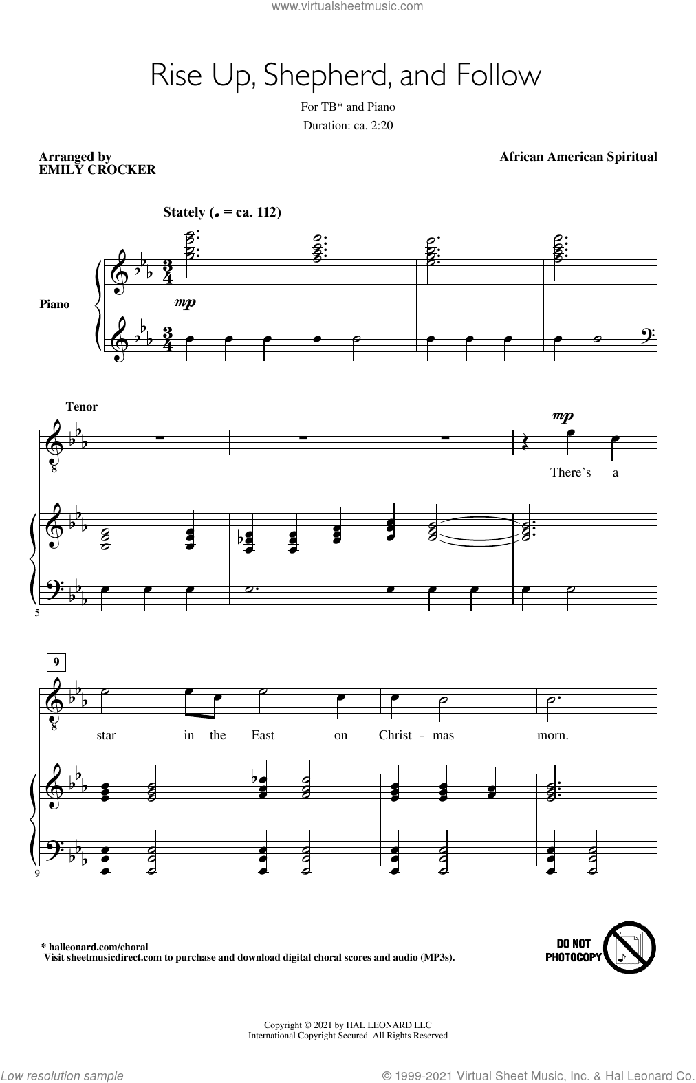 Rise Up, Shepherd, And Follow (arr. Emily Crocker)
