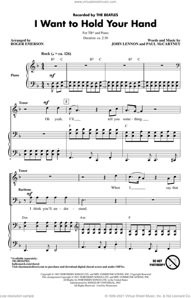 I Want To Hold Your Hand (arr. Roger Emerson)