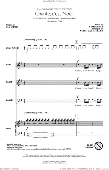 Chante, C'est Noel! (from Disneyland Paris - Theme Parks) (arr. Cristi Cary Miller)