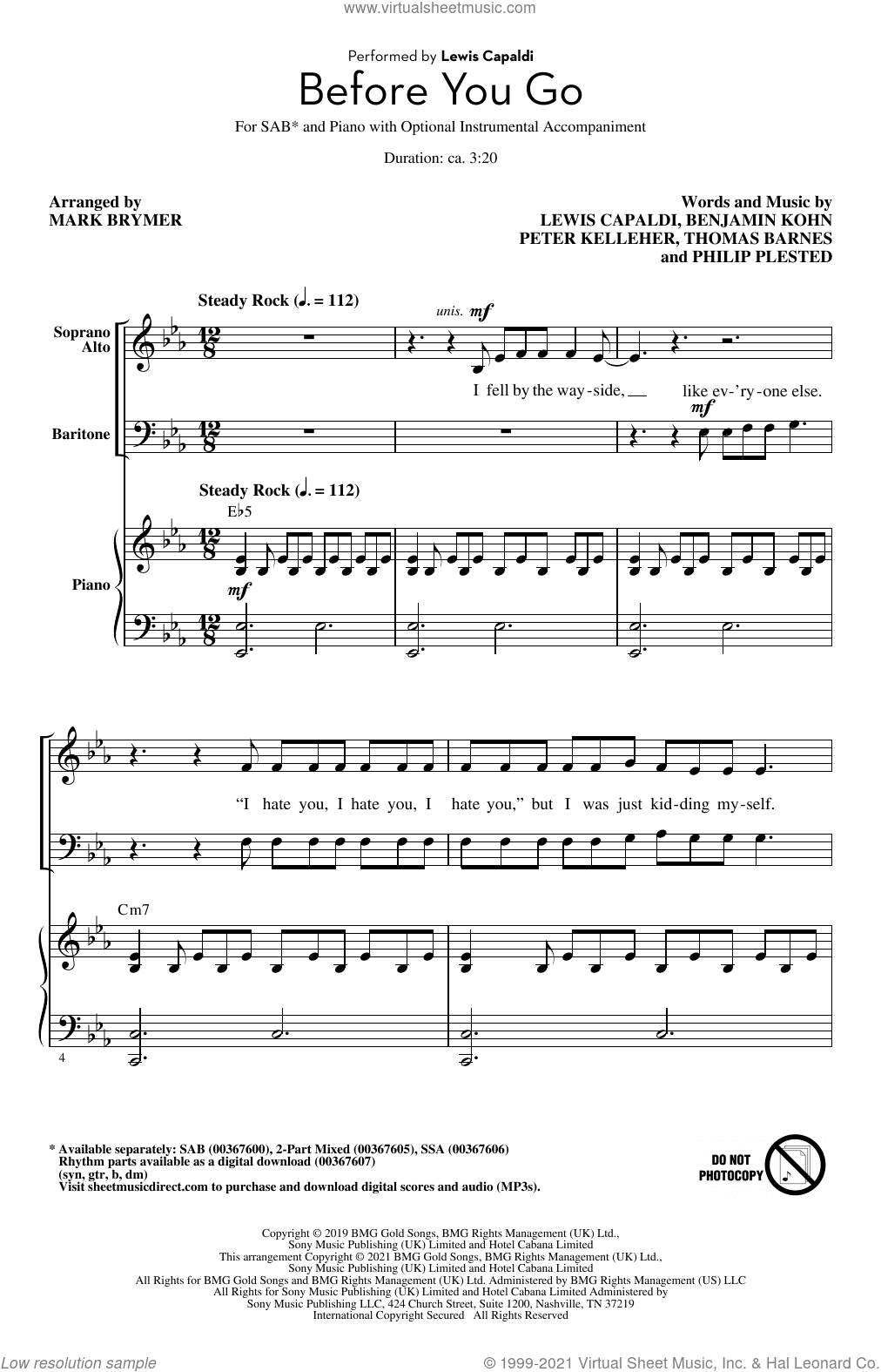 Before You Go (arr. Mark Brymer)