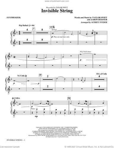 invisible string (arr. Audrey Snyder) (complete set of parts)