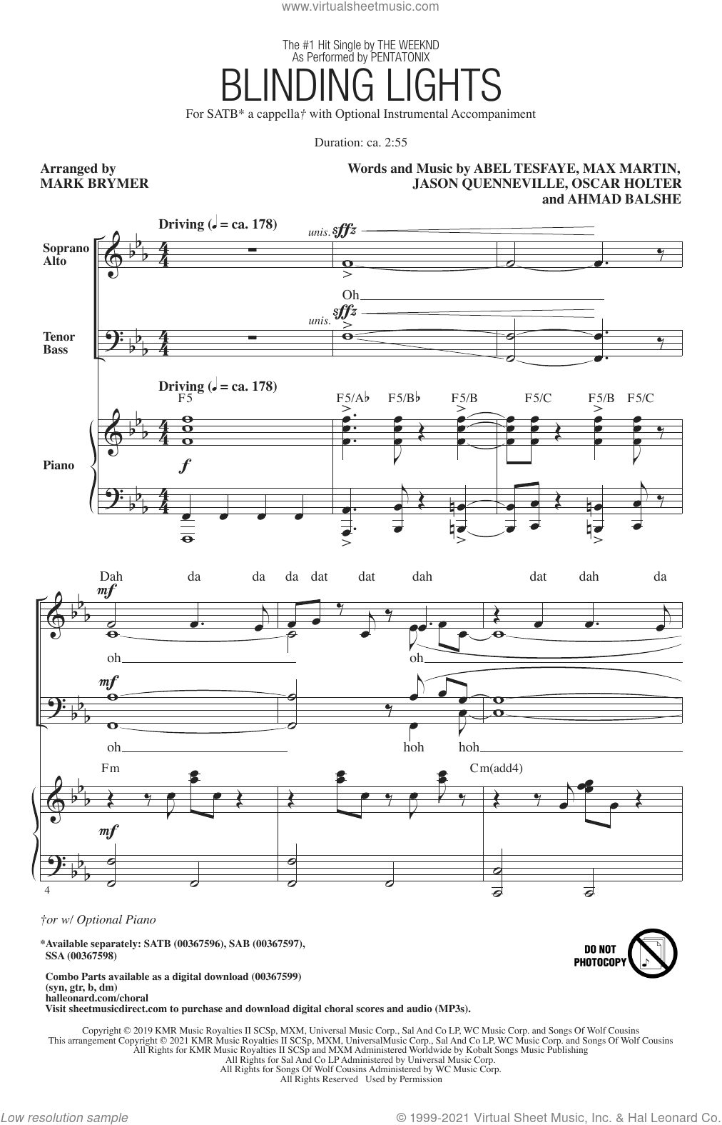 Blinding Lights (arr. Mark Brymer)
