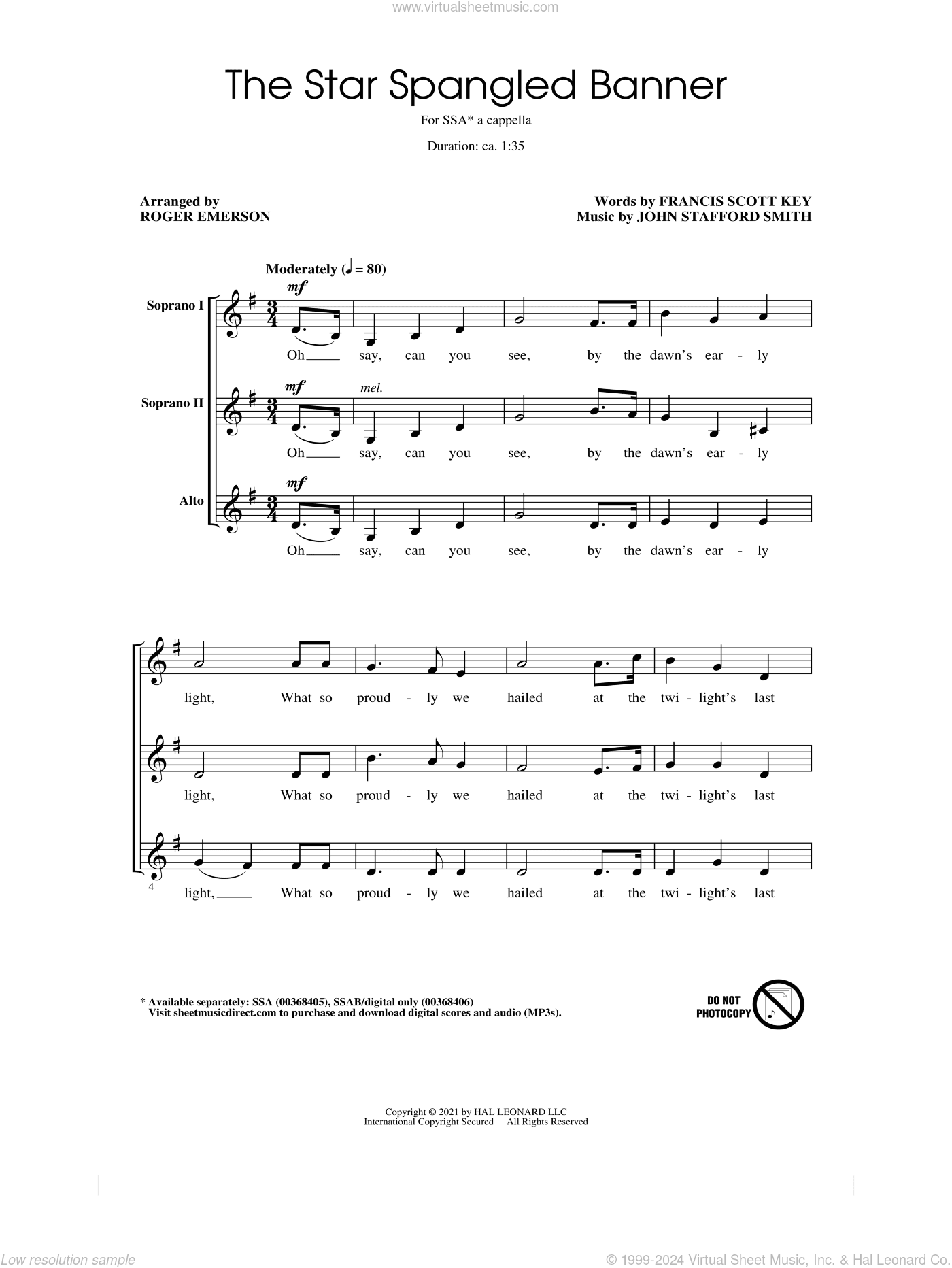 Star Spangled Banner (arr. Roger Emerson)