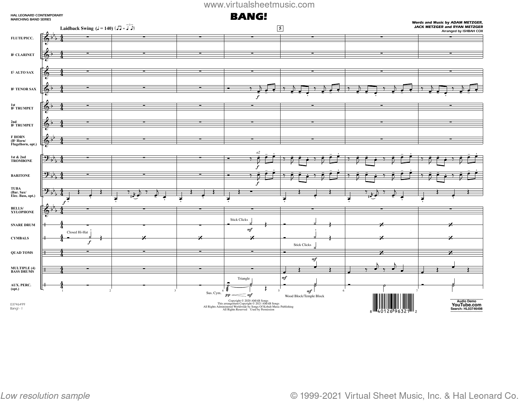 Bang! (arr. Ishbah Cox) (COMPLETE)