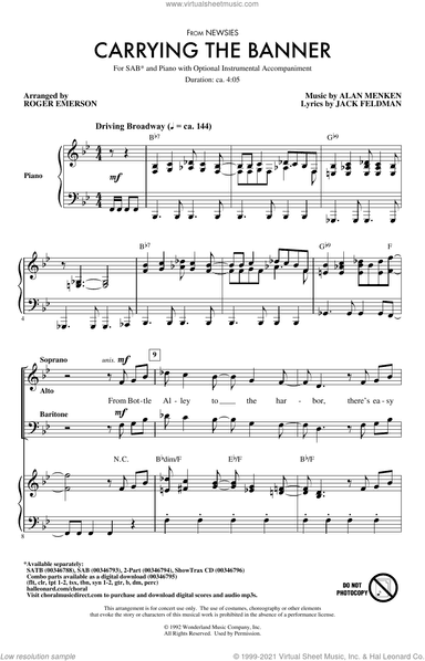 Carrying The Banner (from Newsies) (arr. Roger Emerson)