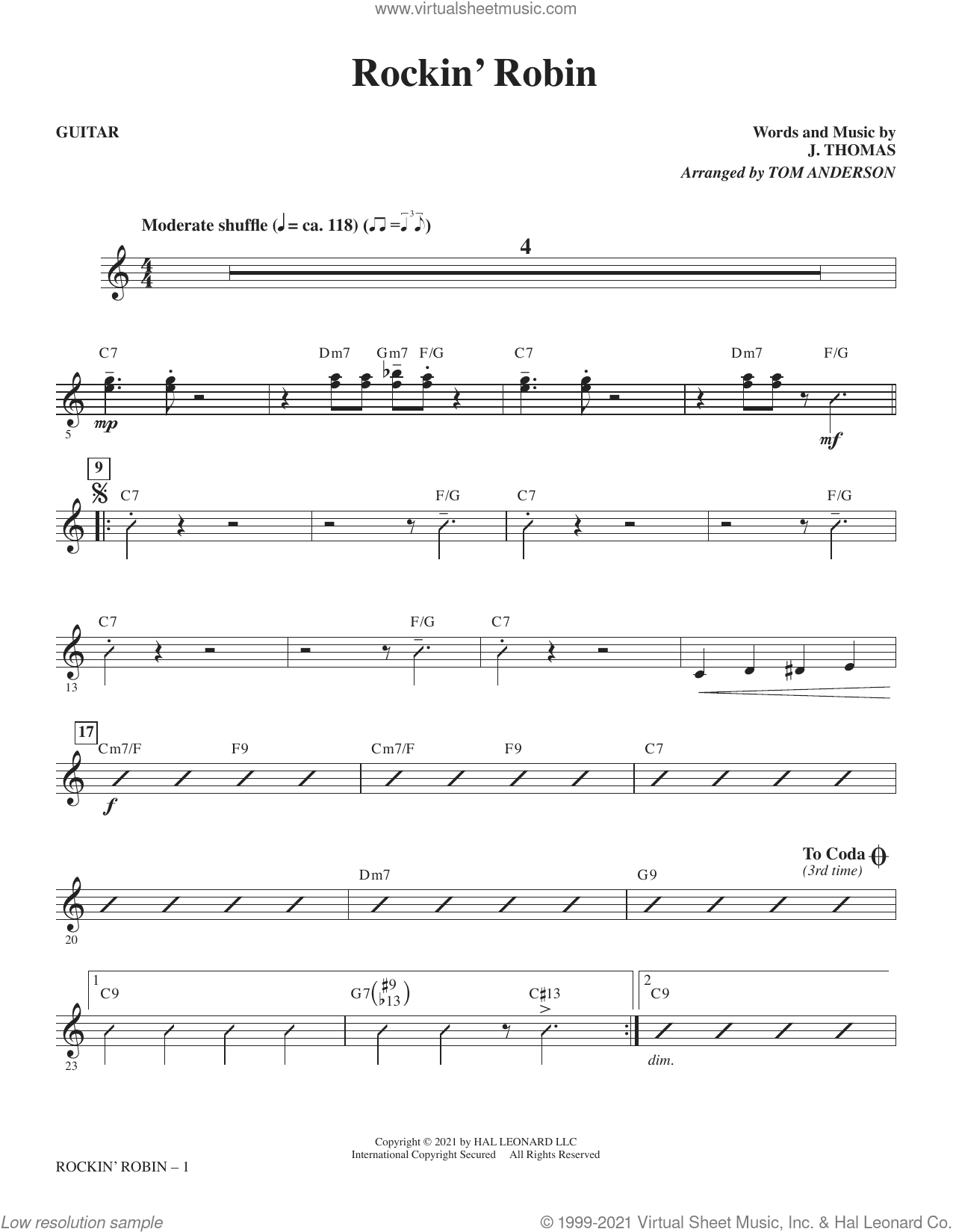 Rockin' Robin (arr. Tom Anderson) (complete set of parts)