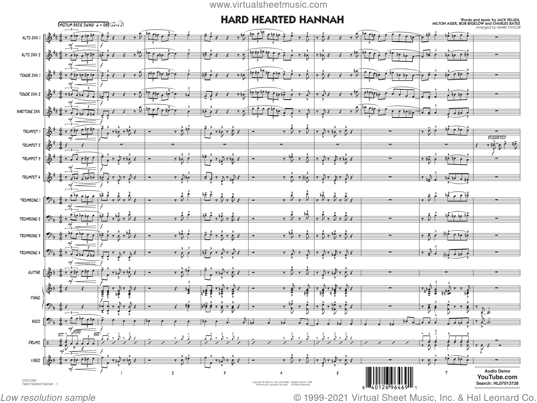 Hard Hearted Hannah (The Vamp of Savannah) (arr. Mark Taylor)