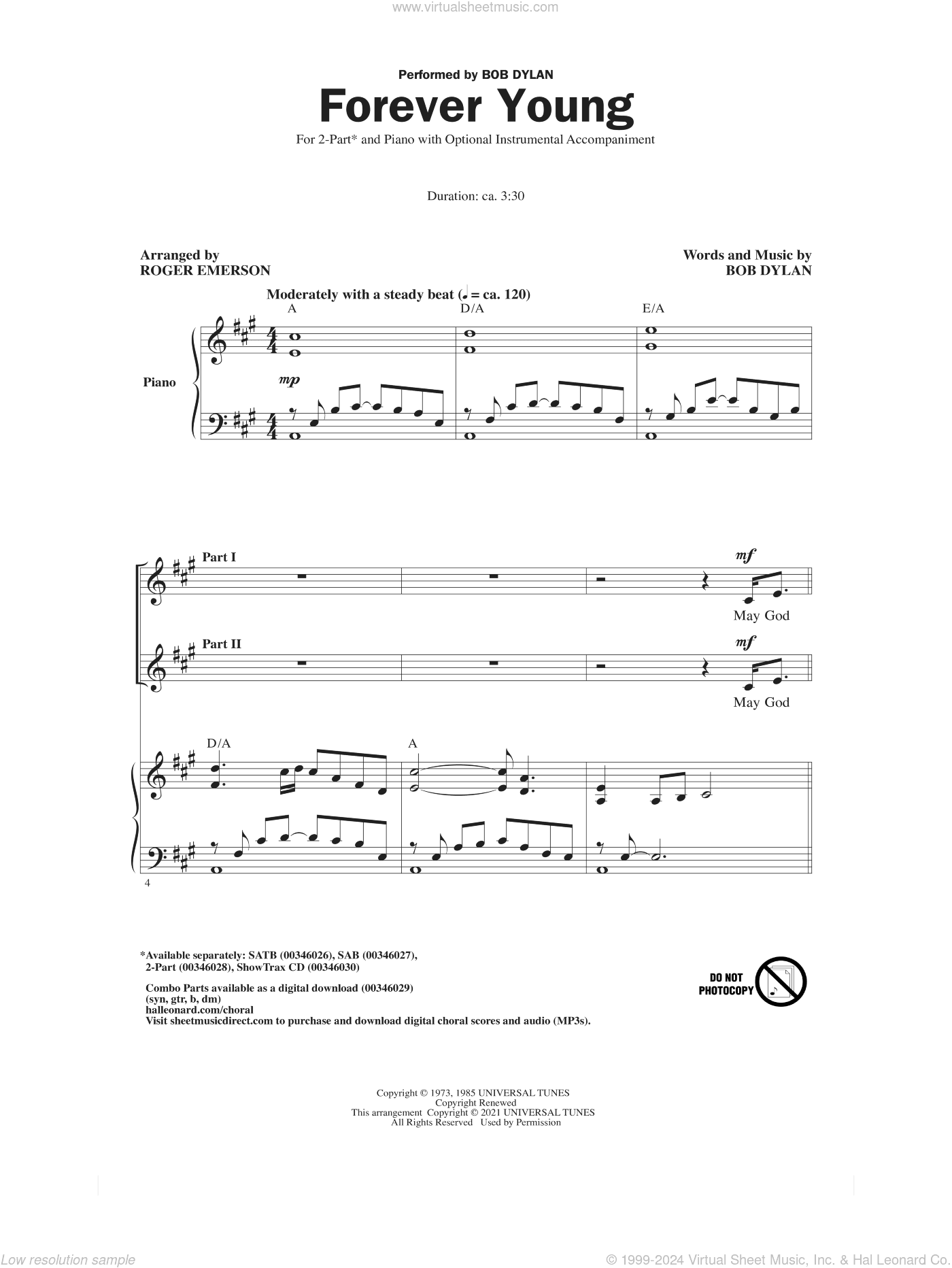 Forever Young (arr. Roger Emerson)