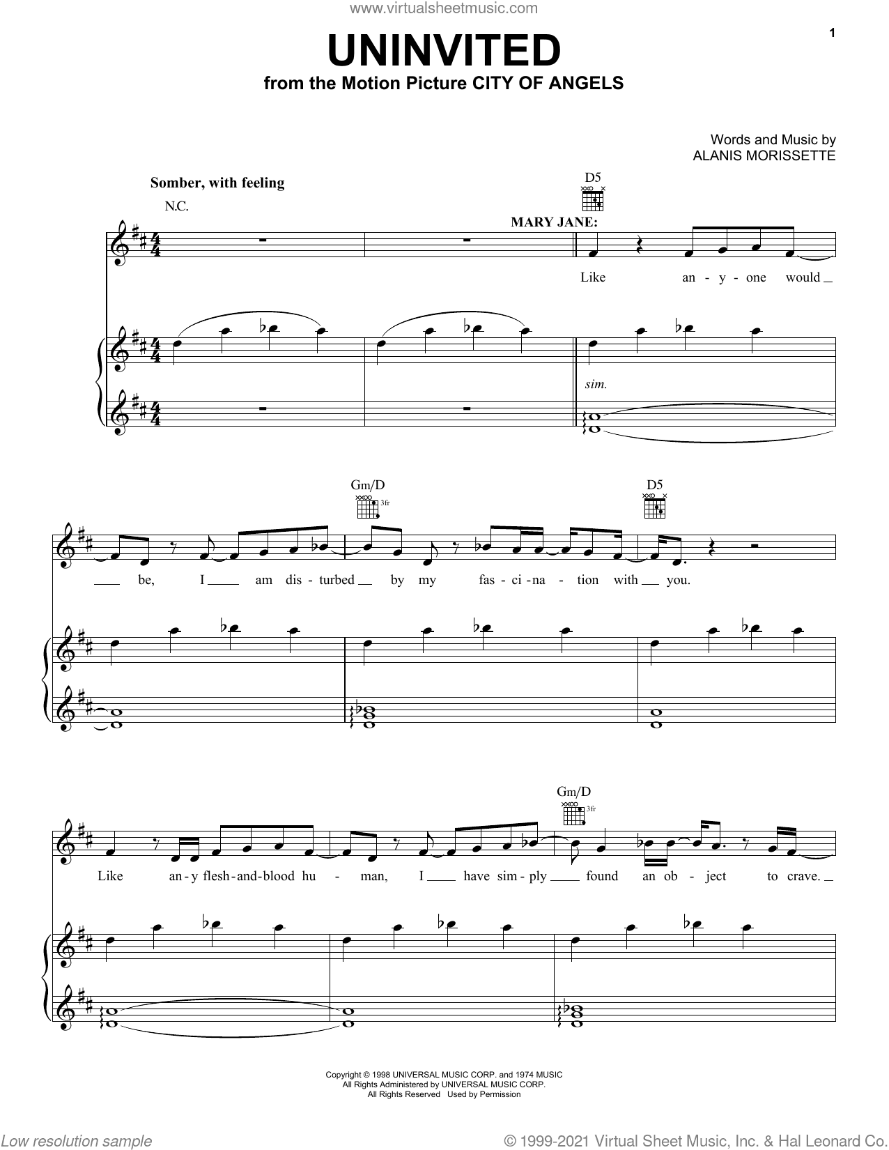 Uninvited (from City Of Angels)
