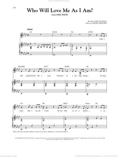 Who Will Love Me As I Am? (from Side Show)