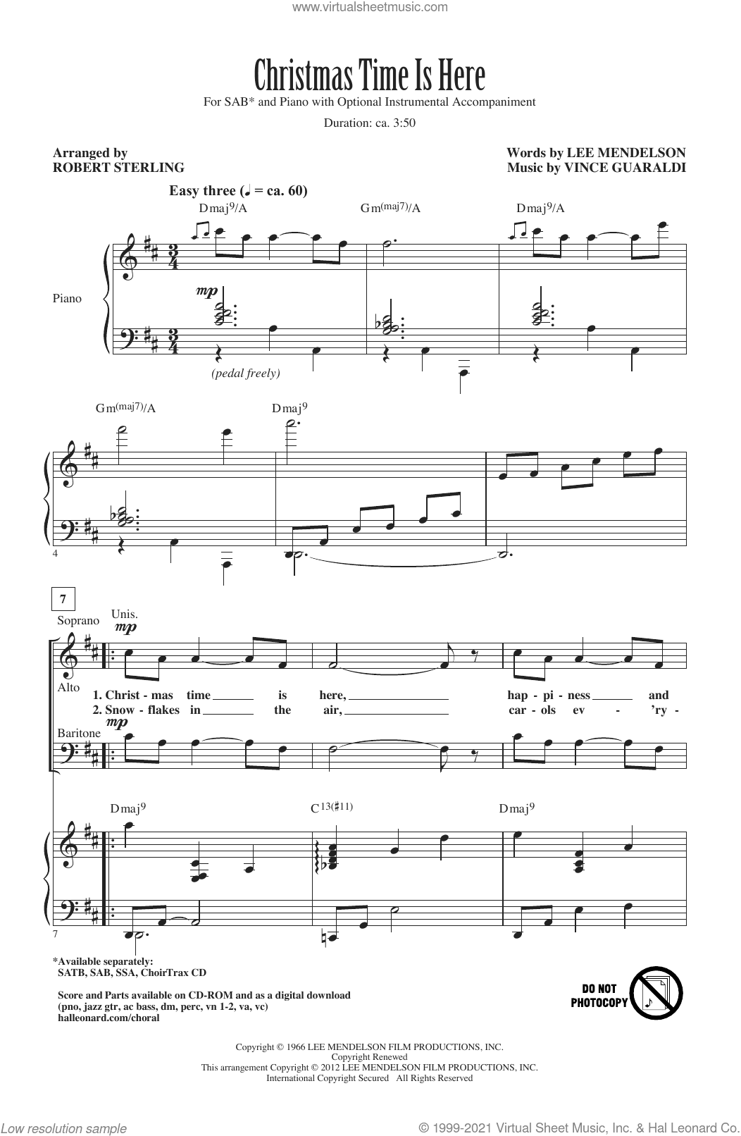 Christmas Time Is Here (arr. Robert Sterling)