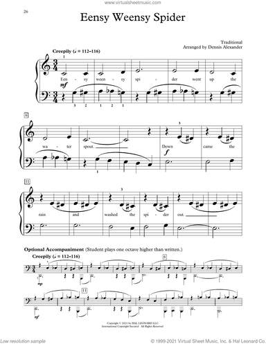 Eensy Weensy Spider (arr. Dennis Alexander)