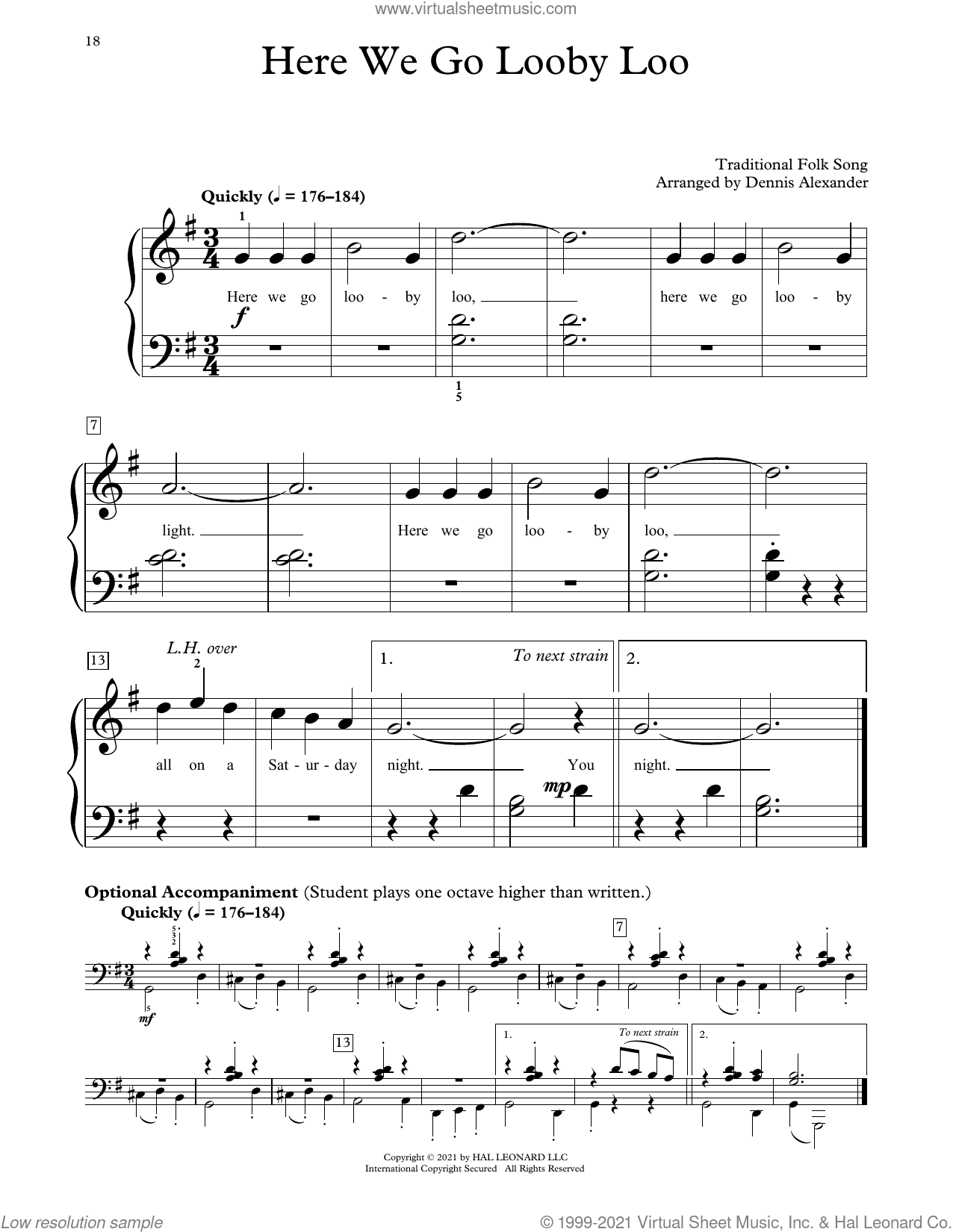 Here We Go Looby Loo (arr. Dennis Alexander)