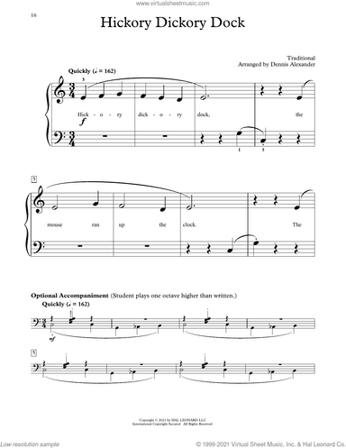 Hickory Dickory Dock (arr. Dennis Alexander)